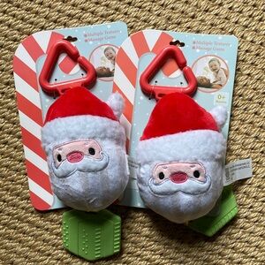 Santa Plush Baby Rattle with Teether 2 ($4 each or $7 for 2)